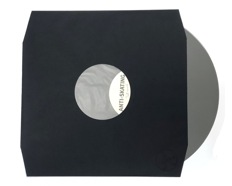 TESLA 12" LP Inner Sleeve black 80g angled